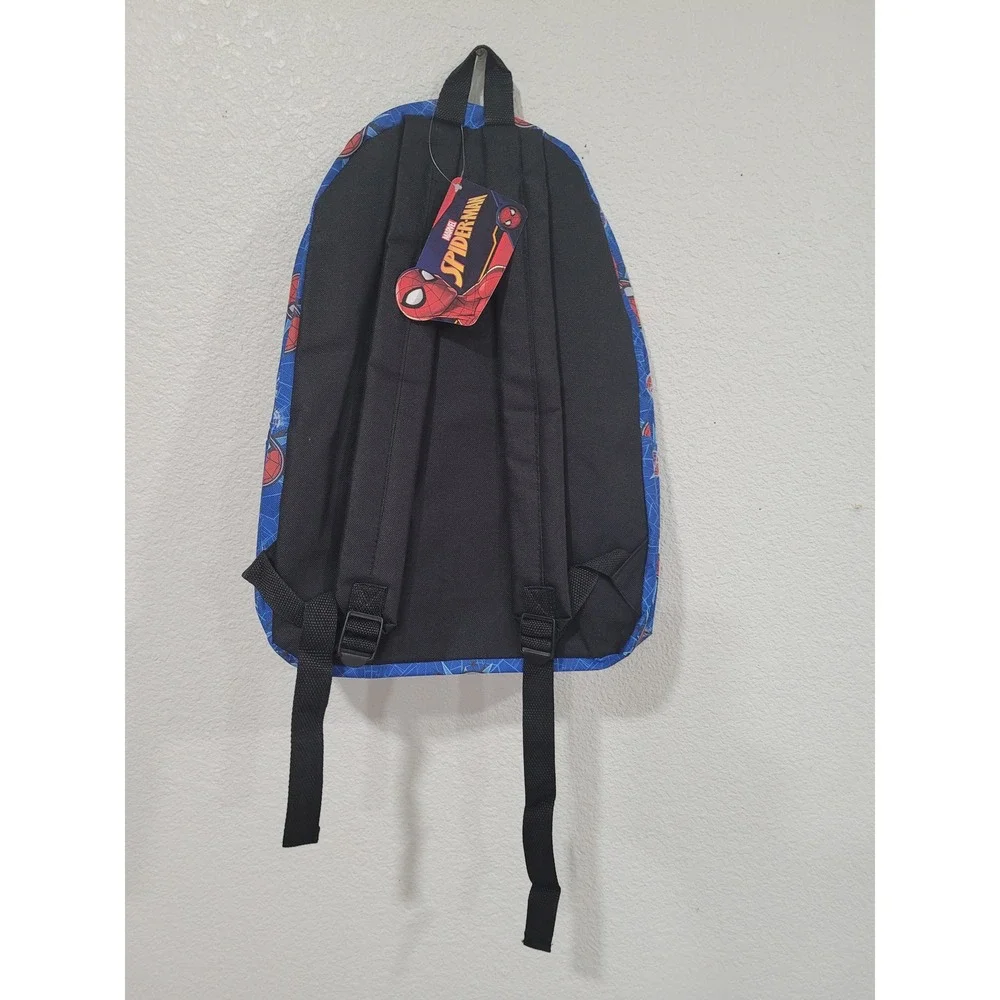 Spiderman Backpack Blue All Over Print Kids Marvel‎ Comics School Bag #2